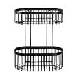 WENKO - Étagère murale acier inoxydable Classic Plus Noir 2 niveaux - vignette