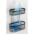 WENKO - Étagère murale acier inoxydable Classic Plus Noir 2 niveaux - vignette