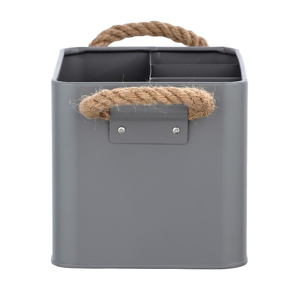 WENKO - Boîte de rangement 4 compartiments Gara, Gris - Acier - large
