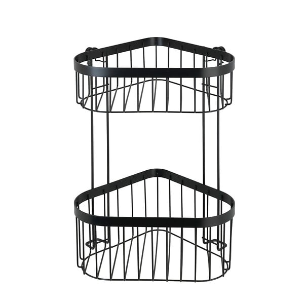 WENKO - Etagère deux niveaux Classic Plus noire - large