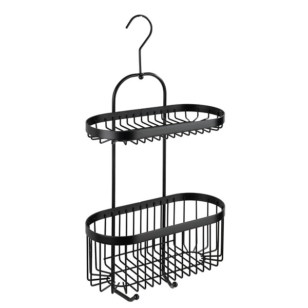 WENKO - Serviteur de douche Classic Plus Noir 2 paniers - large
