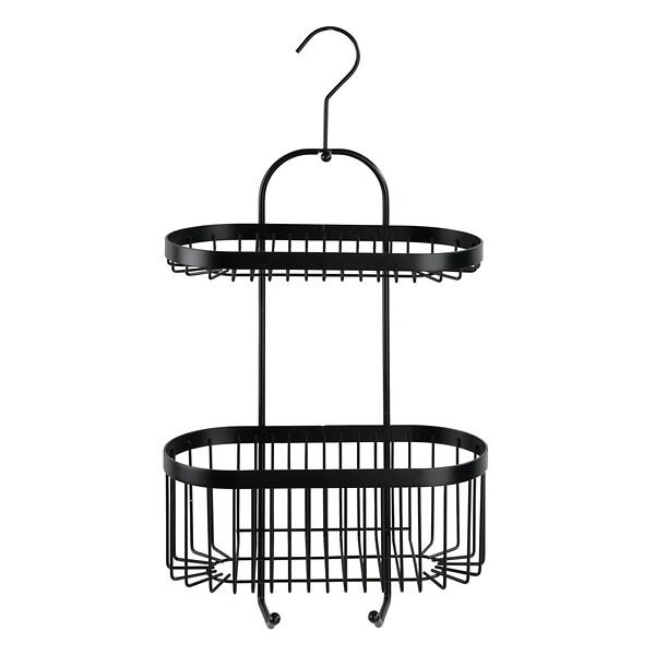 WENKO - Serviteur de douche Classic Plus Noir 2 paniers - large