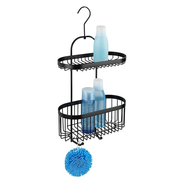 WENKO - Serviteur de douche Classic Plus Noir 2 paniers - large