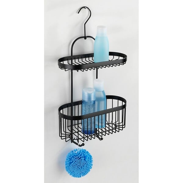 WENKO - Serviteur de douche Classic Plus Noir 2 paniers - large