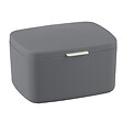 WENKO - Boîte SDB avec couvercle - Plastique - Anthracite - 19,5cm - vignette