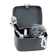 WENKO - Boîte SDB avec couvercle - Plastique - Anthracite - 19,5cm - vignette