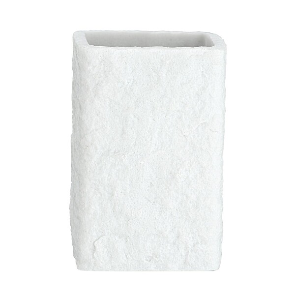 WENKO - Gobelet de salle de bain - Polyrésine - Villata - Blanc - 11cm - large