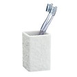 WENKO - Gobelet de salle de bain - Polyrésine - Villata - Blanc - 11cm - vignette