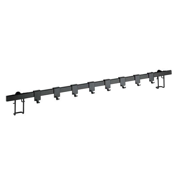 WENKO - Barre de crédence Gala - Noir - 8 crochets -  60 cm - large