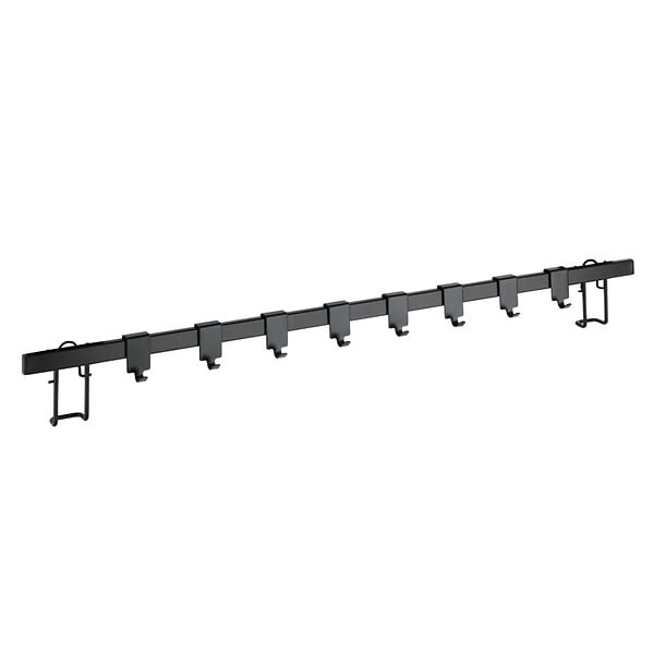WENKO - Barre de crédence Gala - Noir - 8 crochets -  60 cm - large