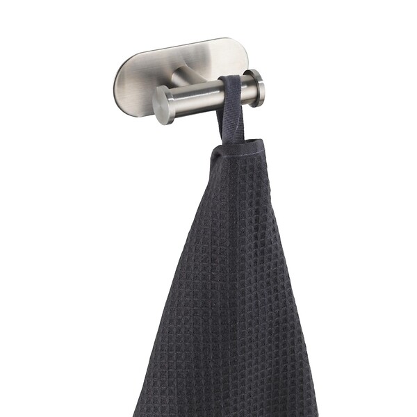 WENKO - Crochet Duo Orea - Acier inox mat - Sans perçage - large