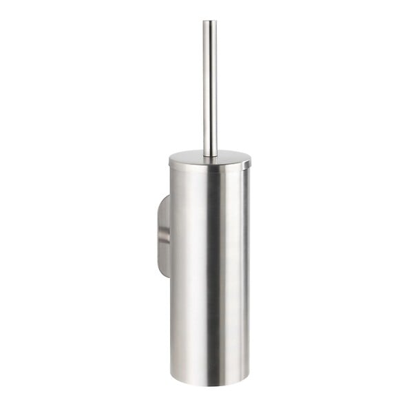 WENKO - Brosse WC fermée suspendue fixation Turbo-Loc Orea - Inox mat - large