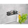 WENKO - Porte-épices mural Gala - Noir - 4 pots - H.5,5xL.22xP.7cm - vignette