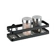 WENKO - Porte-épices mural Gala - Noir - 4 pots - H.5,5xL.22xP.7cm - vignette