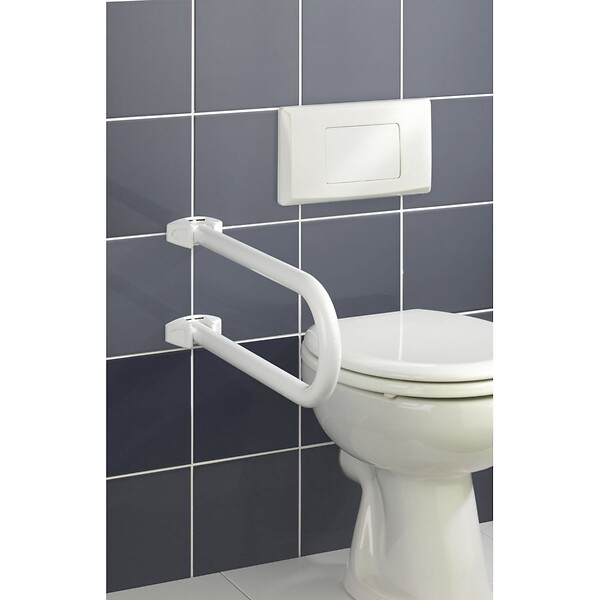 WENKO - Poignée de sécurité pliable - Secura - Blanc - 120 kg - large