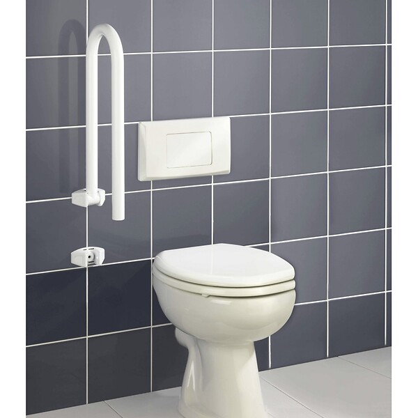 WENKO - Poignée de sécurité pliable - Secura - Blanc - 120 kg - large