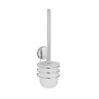 WENKO - Porte-brosse WC mural - Osimo - Argent - Fixation adhésive - vignette