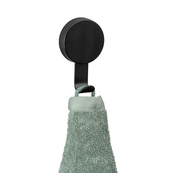 WENKO - Lot crochets muraux adhésifs acier - Pavia Static-Loc - Noir - large