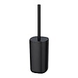 WENKO - Brosse WC support - Davos - Noir mat - Tête interchangeable - vignette