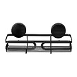 WENKO - Étagère murale adhésive - Acier noir - Static-Loc - 26cm - vignette
