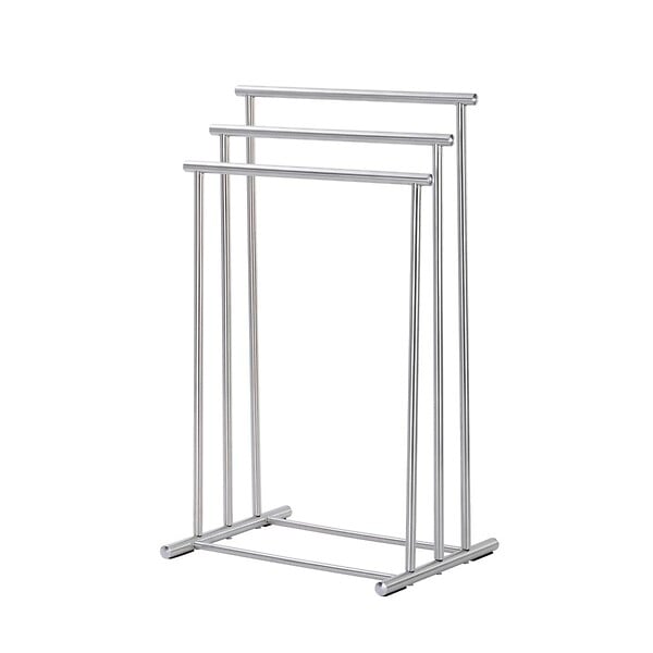 WENKO - Porte-serviettes sur pieds Lioni - Inox - Chrome - 3 barres - large
