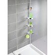 WENKO - Étagère d'angle de douche télescopique - Aluminium - Argent - vignette