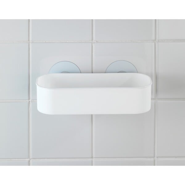 WENKO - Étagère plastique Static-Loc Osimo Blanche sans perçage - large