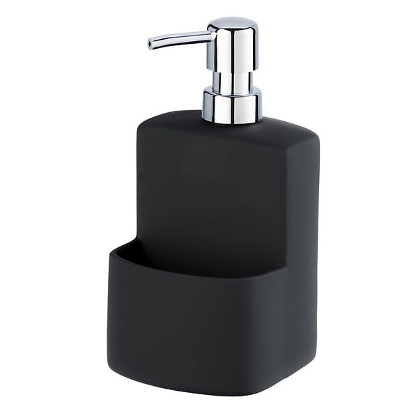 WENKO - Distributeur de savon Festival - Céramique Soft-Touch - Noir - large