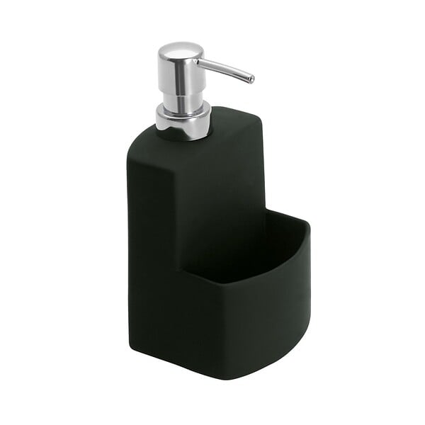 WENKO - Distributeur de savon Festival - Céramique Soft-Touch - Noir - large
