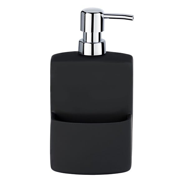 WENKO - Distributeur de savon Festival - Céramique Soft-Touch - Noir - large