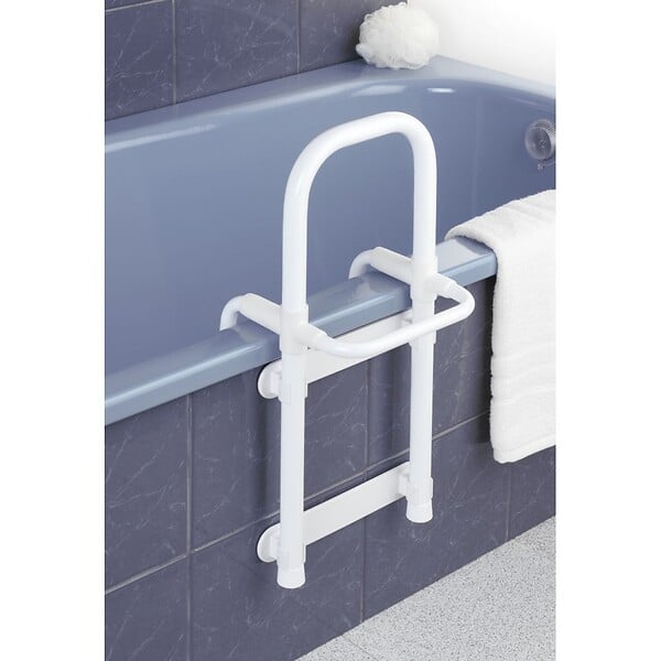 WENKO - Aide entrée baignoire Secura - Aluminium - Blanc - large