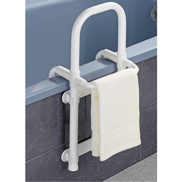 WENKO - Aide entrée baignoire Secura - Aluminium - Blanc - large