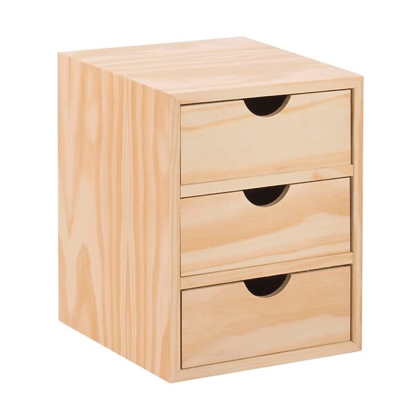 ASTIGARRAGA KIT LINE - Bloc 3x1 tiroirs plaqué pin - large