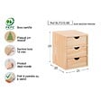 ASTIGARRAGA KIT LINE - Bloc 3x1 tiroirs plaqué pin - vignette