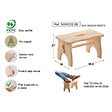 ASTIGARRAGA KIT LINE - Repose-pieds en pin 21x38,5x19 cm - vignette