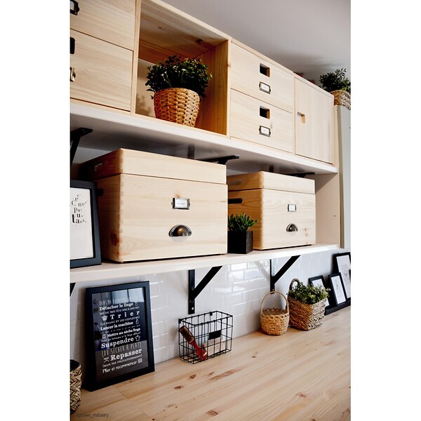 ASTIGARRAGA KIT LINE - Caisse en pin 40x30x07cm - large