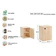 ASTIGARRAGA KIT LINE - Meuble Dinamic 1 Porte - Module vertical - Pin massif - 53.5x37.5x33cm - vignette