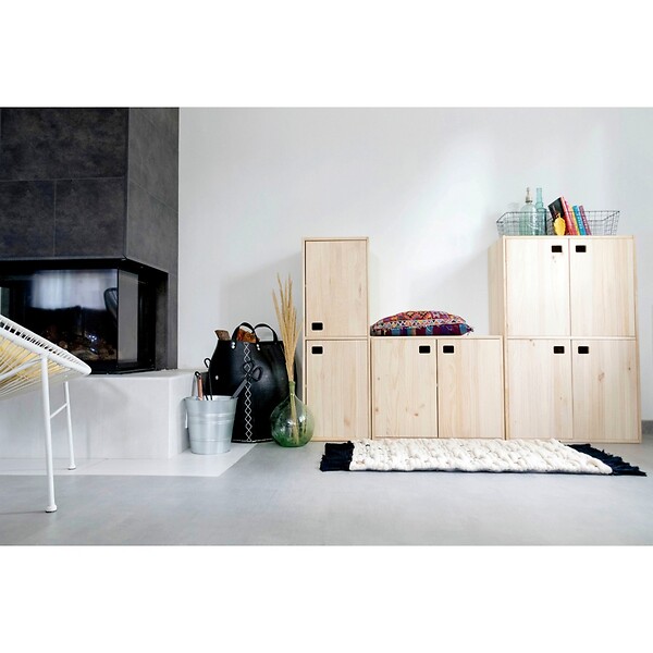 ASTIGARRAGA KIT LINE - Meuble 2 portes Dinamic - Pin massif - H.53,5xL.70,8xP.33cm - large