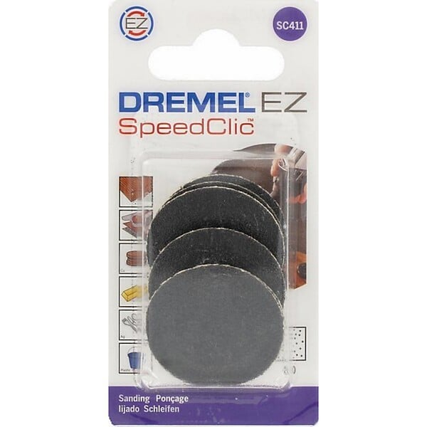 DREMEL - Dremel S411 Lot de 6 disques de ponçage EZ SpeedClic - grain 60 - large
