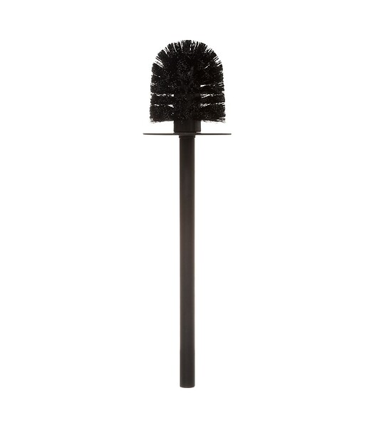 5 FIVE SIMPLY SMART - Brosse WC avec support en résine Noir charbon - large