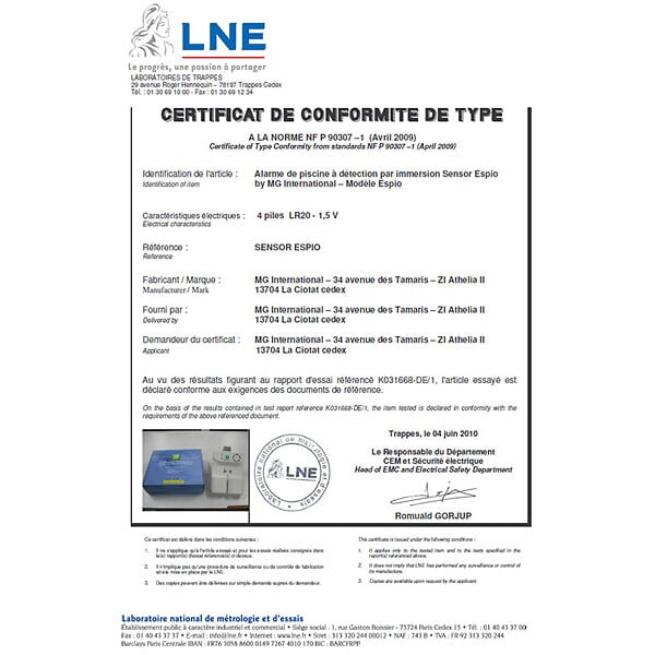 MG INTERNATIONAL - Détecteur D'immersion Sensor Invisible Maytronics - AQUASENSOR ESPIO - large