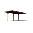CERLAND - Carport Victor adossable - Bois traité - 1 voiture - 3.30x5.12x2.52m - vignette