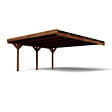 CERLAND - Carport double Victor adossable - Bois - 2 voitures - 6.02x5.12x2.69m - vignette