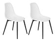JARDILINE - Lot de 2 Chaises de jardin en aluminium et résine coloris blanc Malte - Jardiline - vignette