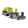 RYOBI - Pack 2 batteries Lithium+ 18 V One+ 4.0 Ah et 2.0 Ah + chargeur rapide 2.0 A RC18120-242 Ryobi - vignette