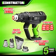 CONSTRUCTOR - Décapeur thermique 2000W livré en coffret avec 4 accessoires - vignette