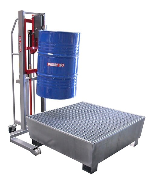 FIMM - Fimm - élévateur à Fûts Charge 300 Kg Métal Et Plastique 220 L 1240 Mm - large