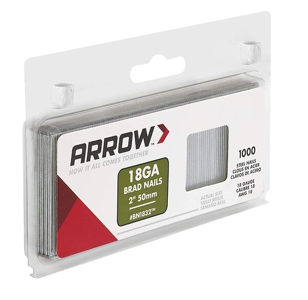 ARROW - Boîte de 1000 pointes pour agrafeuse pneumatique PT18G 50 mm Arrow - large