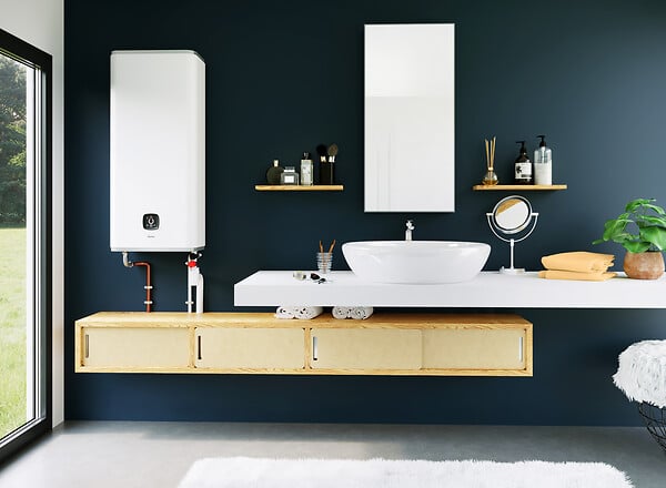 SAUTER - Chauffe-eau connecté Guelma - WiFi - Horizontal-Vertical mural - 65L - large
