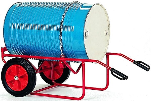 FIMM - Fimm - Diable Chantier à Fût Charge 250 Kg Métallique 220 L Roues Caoutchouc à˜ 400 Mm - large